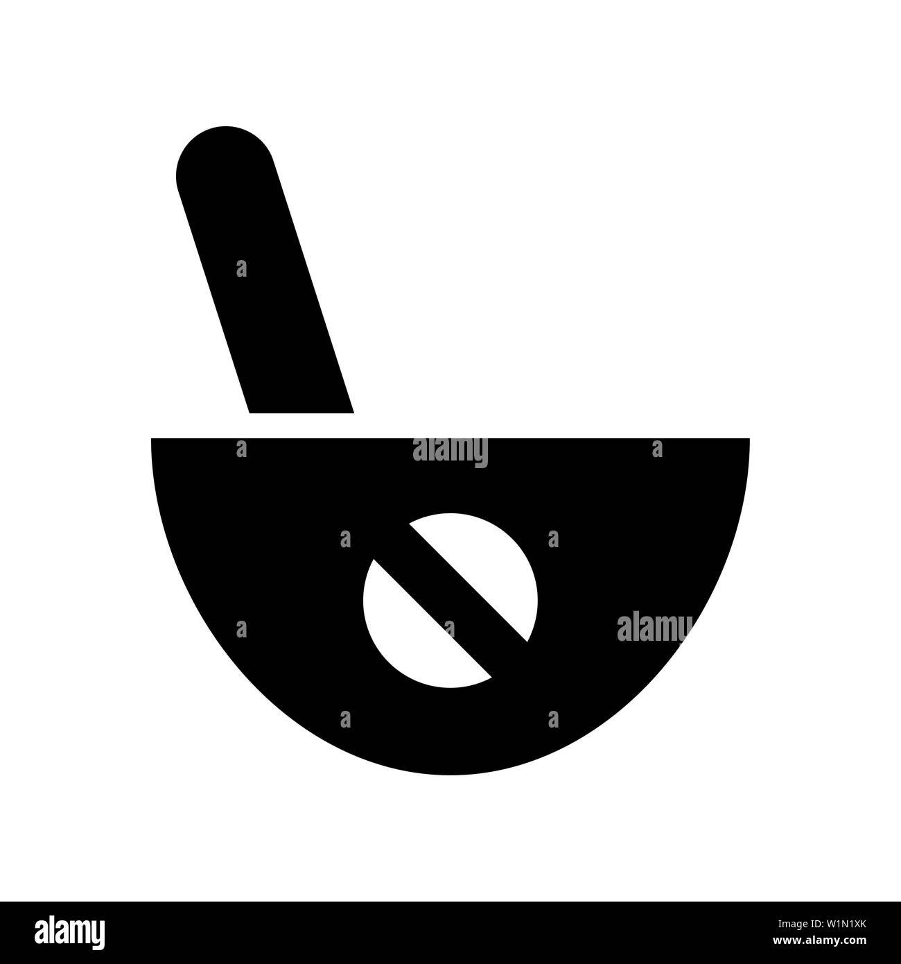 Mörtel Symbol. flachbild Abbildung: Mörtel vektor Symbol für das Web. Perfekt für Website, Muster, App, etc. Stockfoto