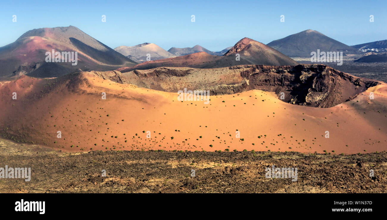 Parque Nacinal de Timanfaya Nationalpark Timanfaya Lanzarote, Kanarische Inseln, Spanien Stockfoto
