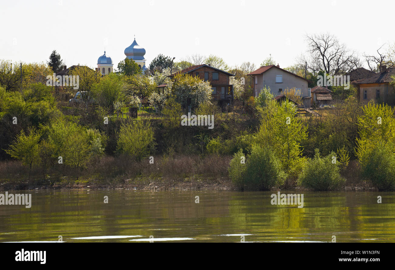 Blick auf Novo Selo, Donau, Bulgarien, Europa Stockfoto