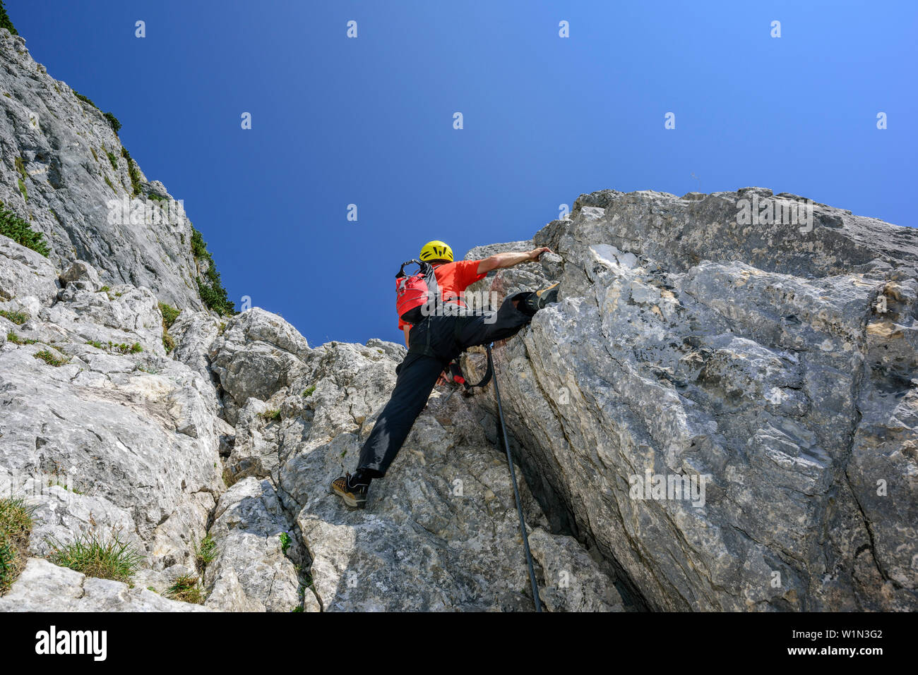 Man aufsteigend Klettersteig, Hochthronklettersteig, Klettersteig ...