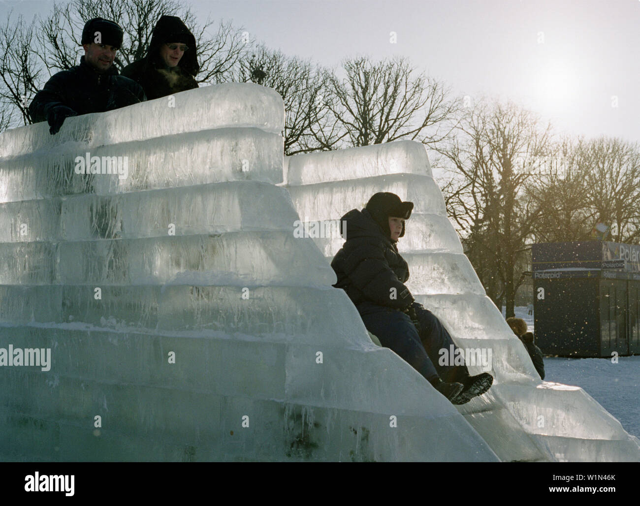 Eis Folie in Gorki Park, Moskau, Russland Stockfotografie - Alamy