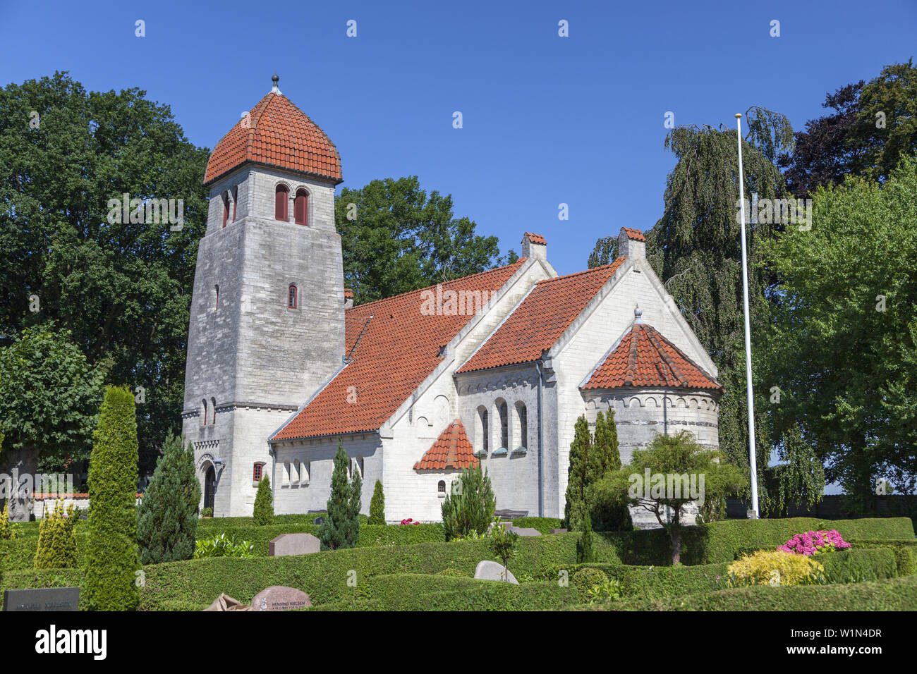 Kirche von Højerup, Store Heddinge, Stevns Halbinsel, Insel von Neuseeland, Skandinavien, Dänemark, Nordeuropa Stockfoto
