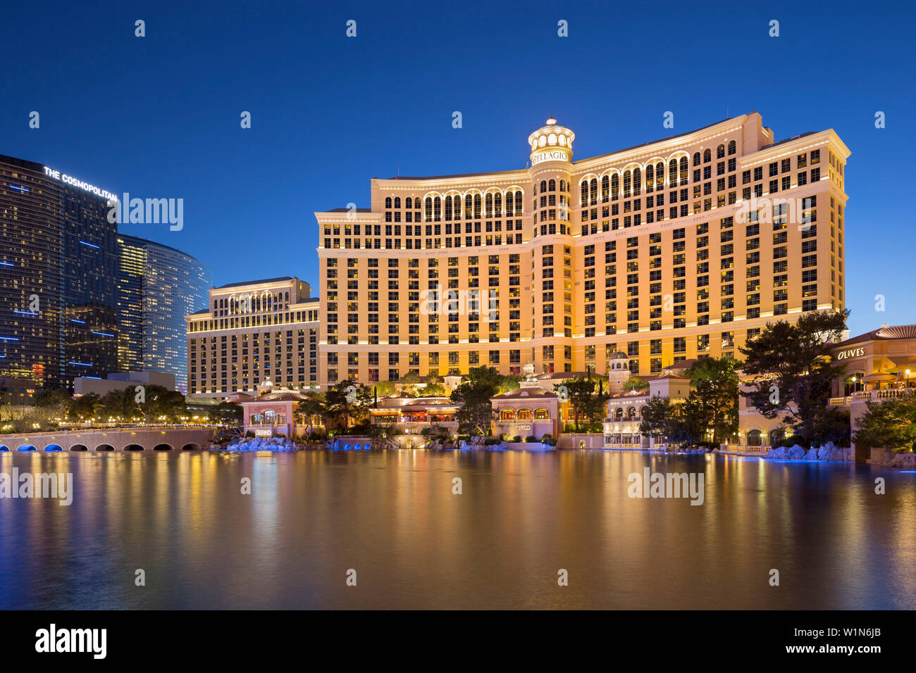 Bellagio Hotel, See Bellagio, Strip, South Las Vegas Boulevard, Las Vegas, Nevada, USA Stockfoto
