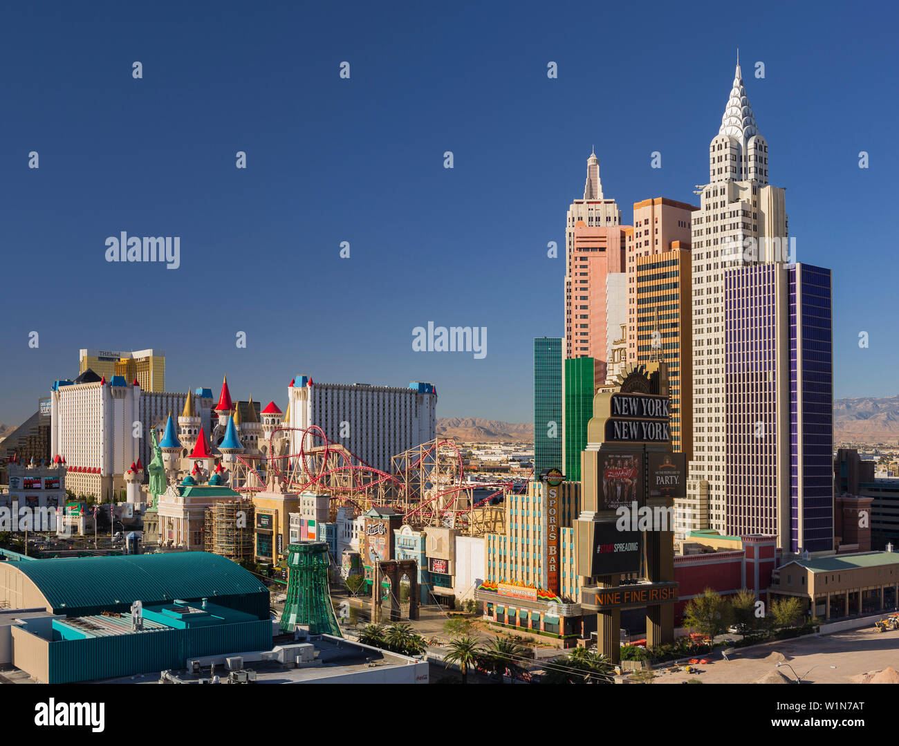 New York New York Hotel, Strip, Las Vegas Boulevard, Las Vegas, Nevada, USA Stockfoto