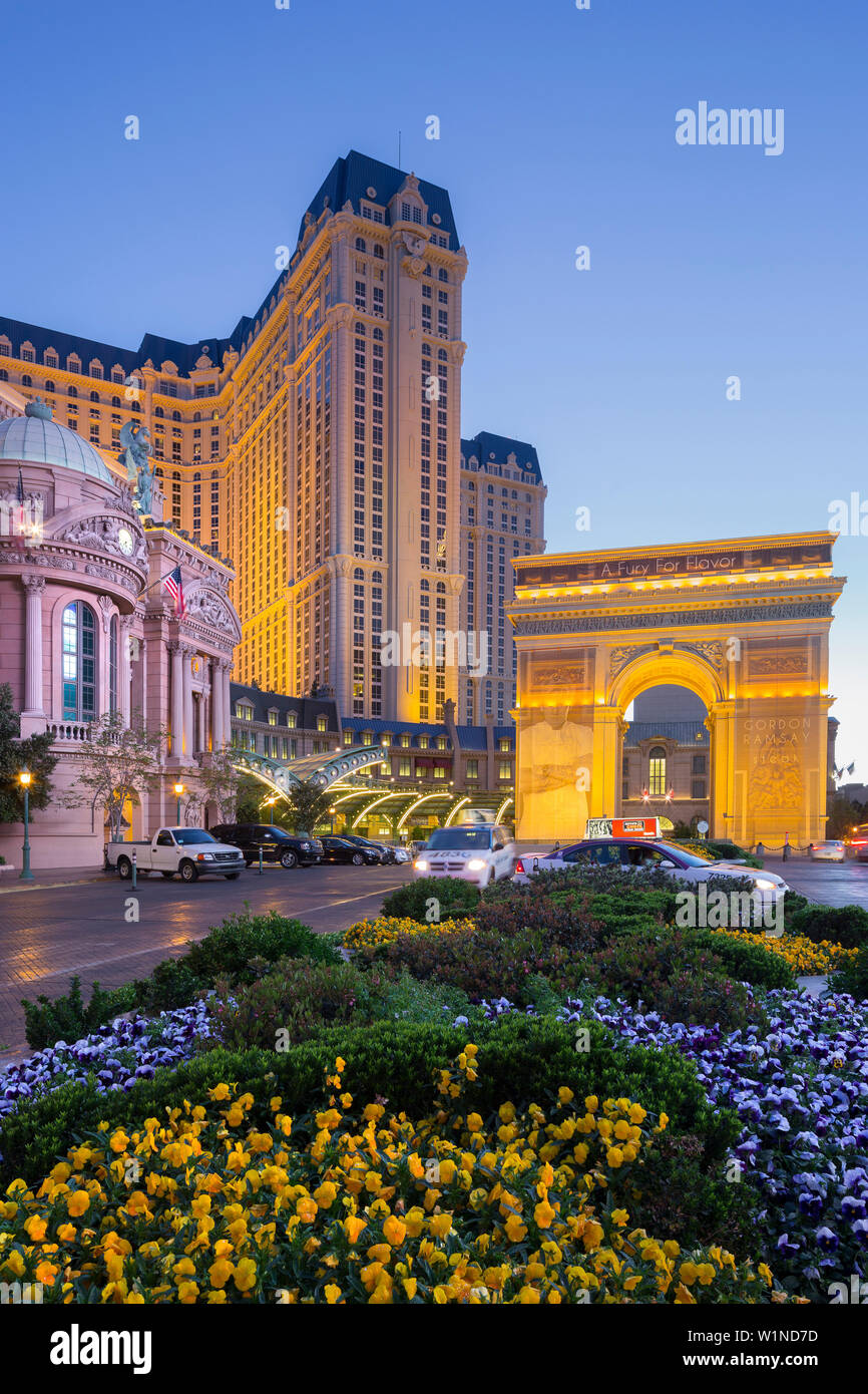 Paris Hotel in Las Vegas, Strip, South Las Vegas Boulevard, Las Vegas, Nevada, USA Stockfoto