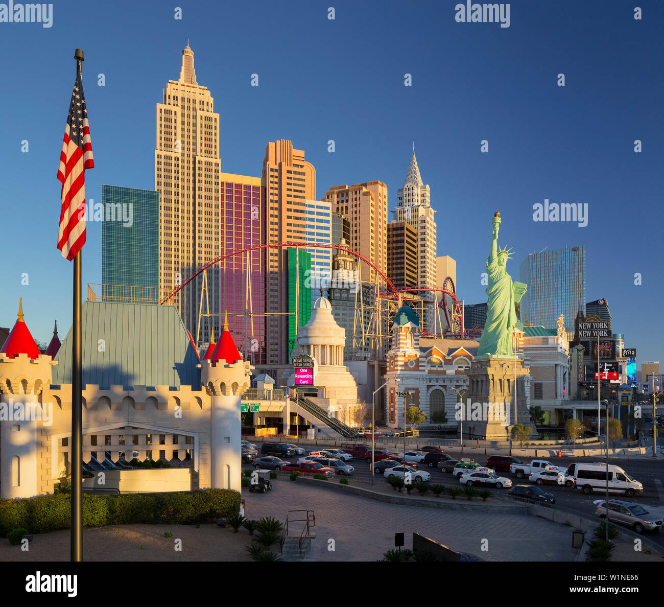 New York New York Hotel, Strip, Las Vegas Boulevard South, Las Vegas, Nevada, USA Stockfoto
