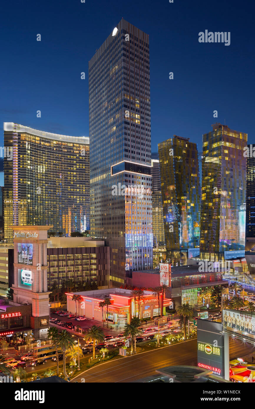 City Center Place, Veer Towers, Aria Resort, Strip, South Las Vegas Boulevard, Las Vegas, Nevada, USA Stockfoto