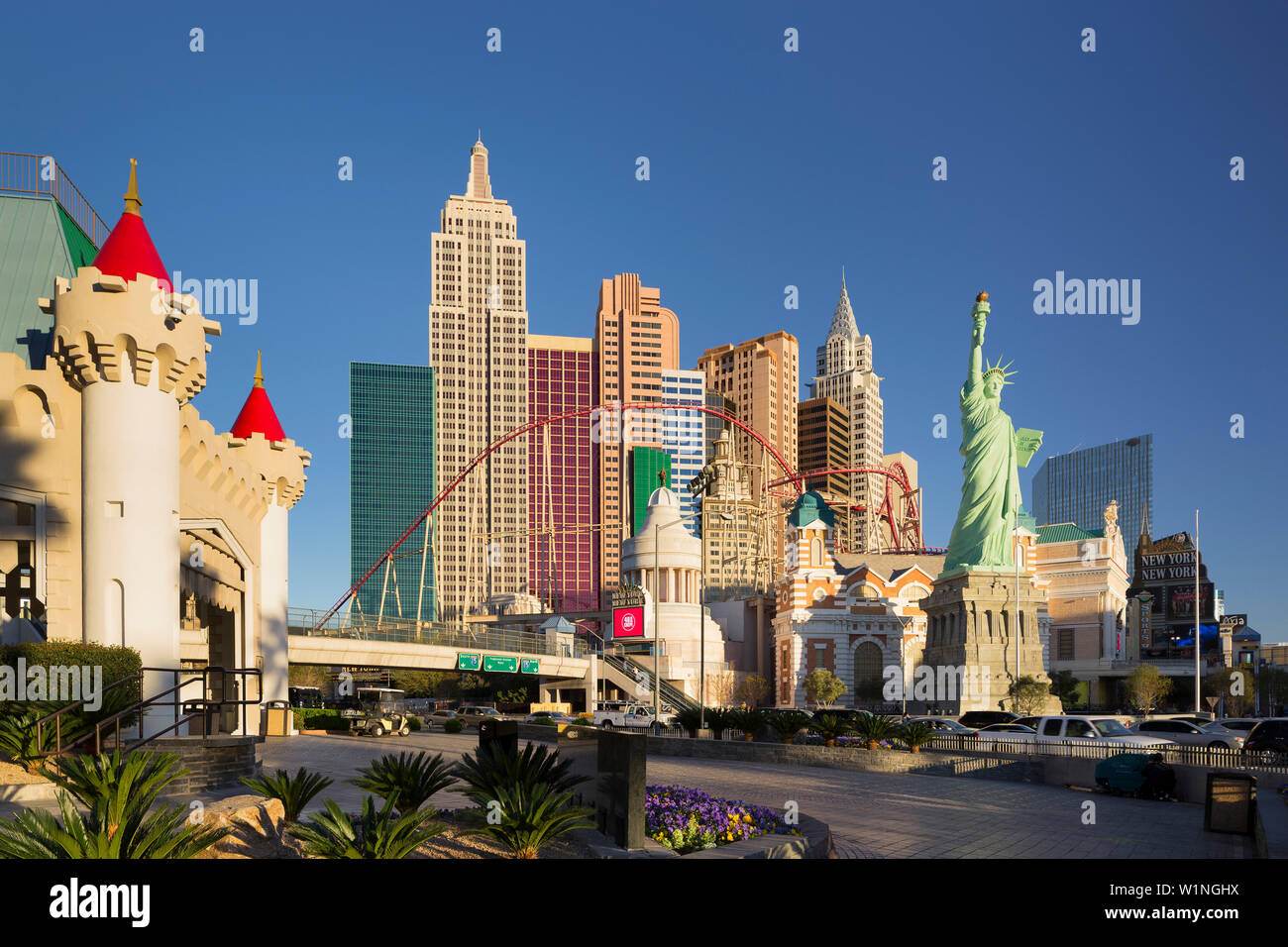 New York New York Hotel, Strip, Las Vegas Boulevard South, Las Vegas, Nevada, USA Stockfoto