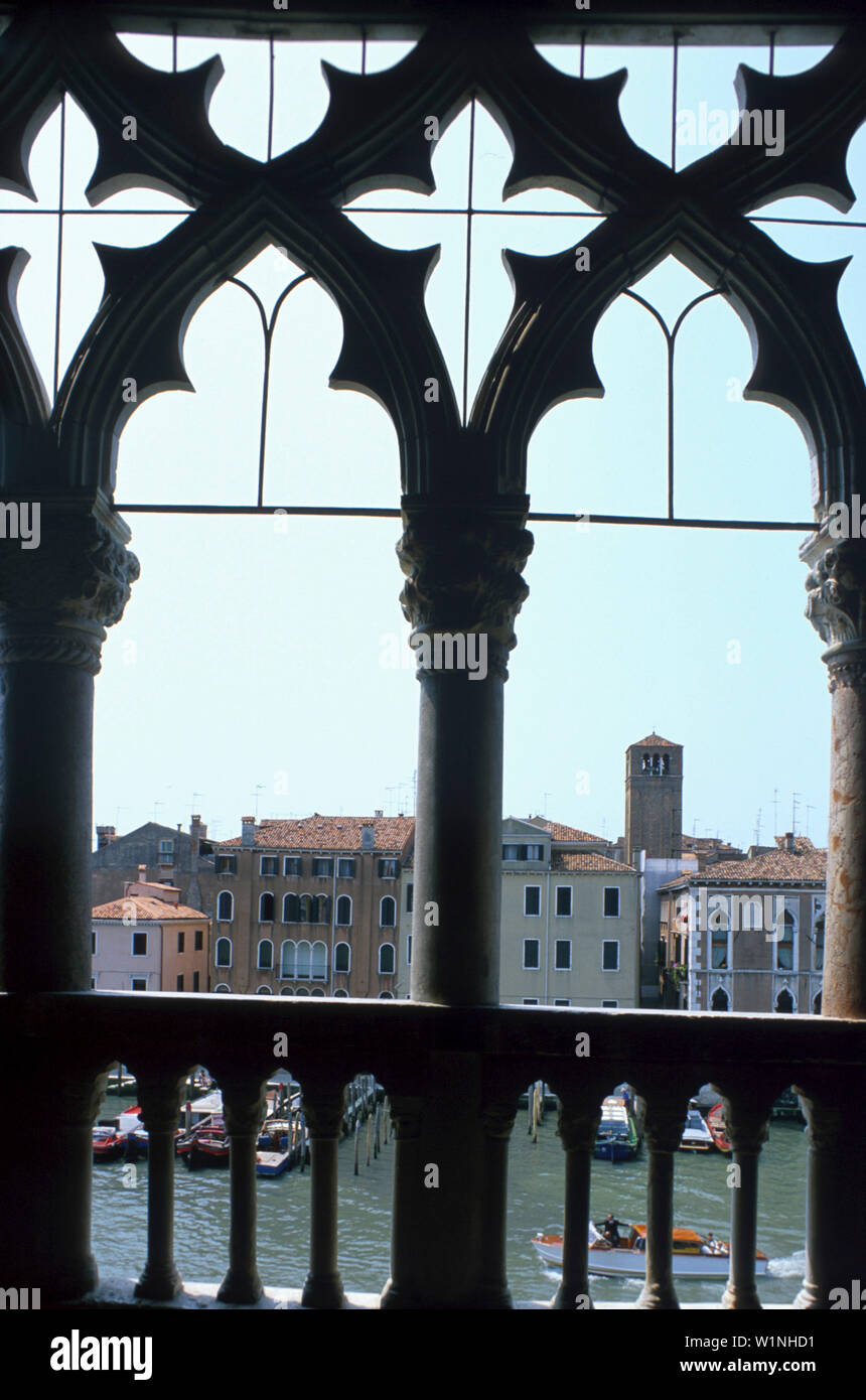 Blick von Palazzo Ca' d'Oro, Canal Grande, Venedig Italien Stockfoto