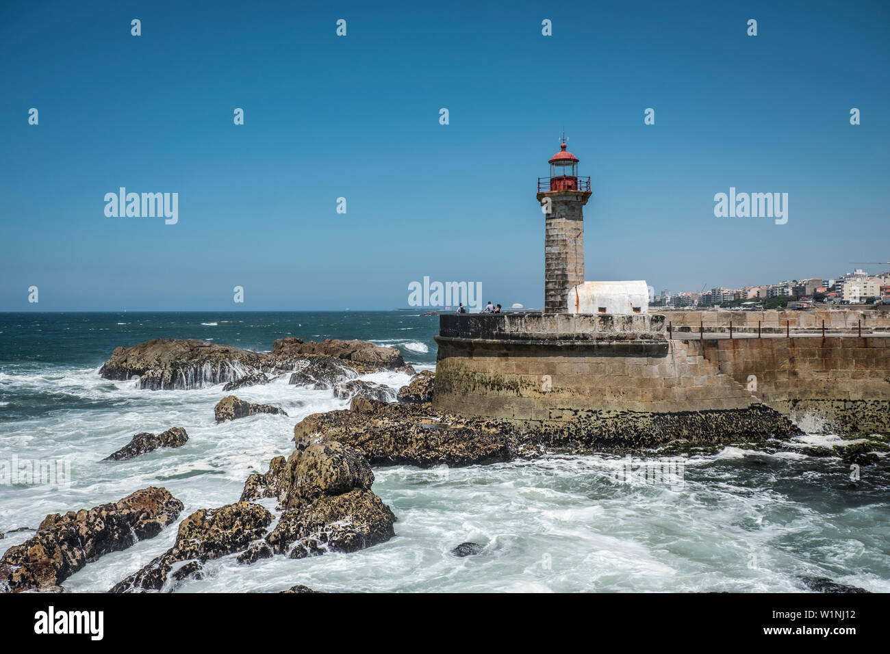 Tavira Leuchtturm, Porto, Portugal. Stockfoto