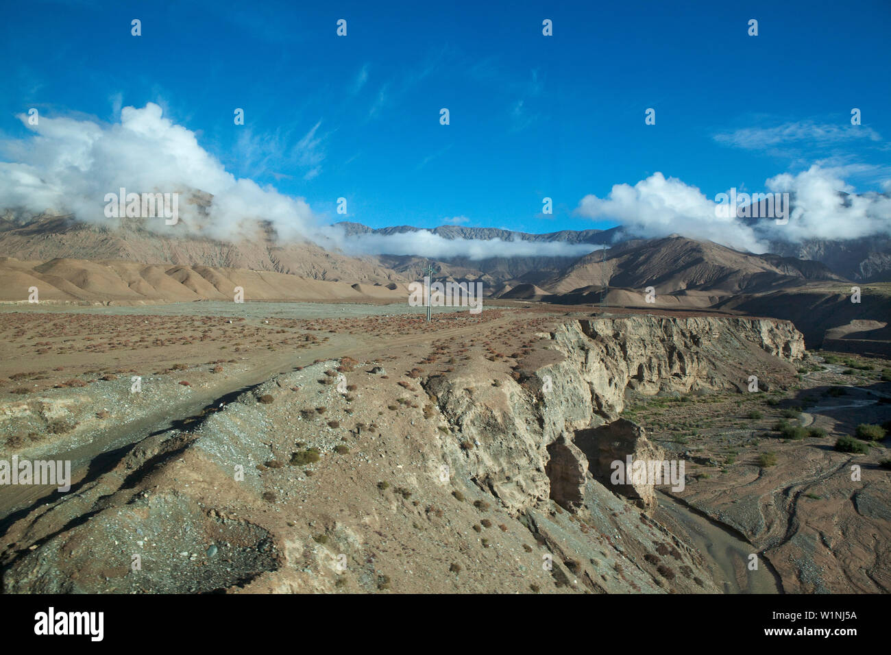 Landschaft auf der tibetischen Hochebene, autonomen Region Tibet der Volksrepublik China Stockfoto