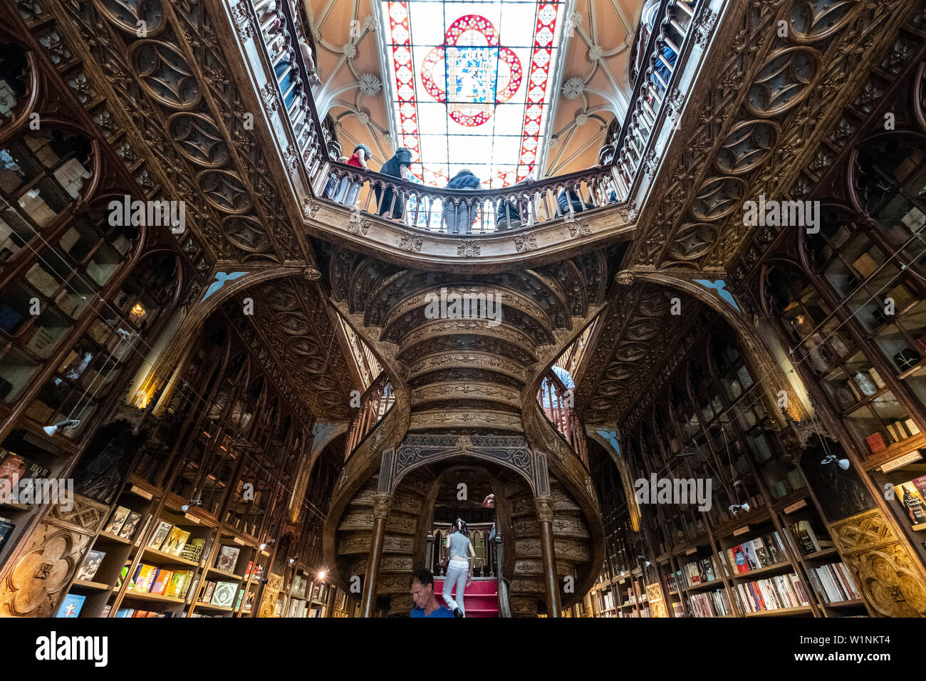 Lello Buchladen, berühmten Buch Shop in Porto, Portugal. Stockfoto