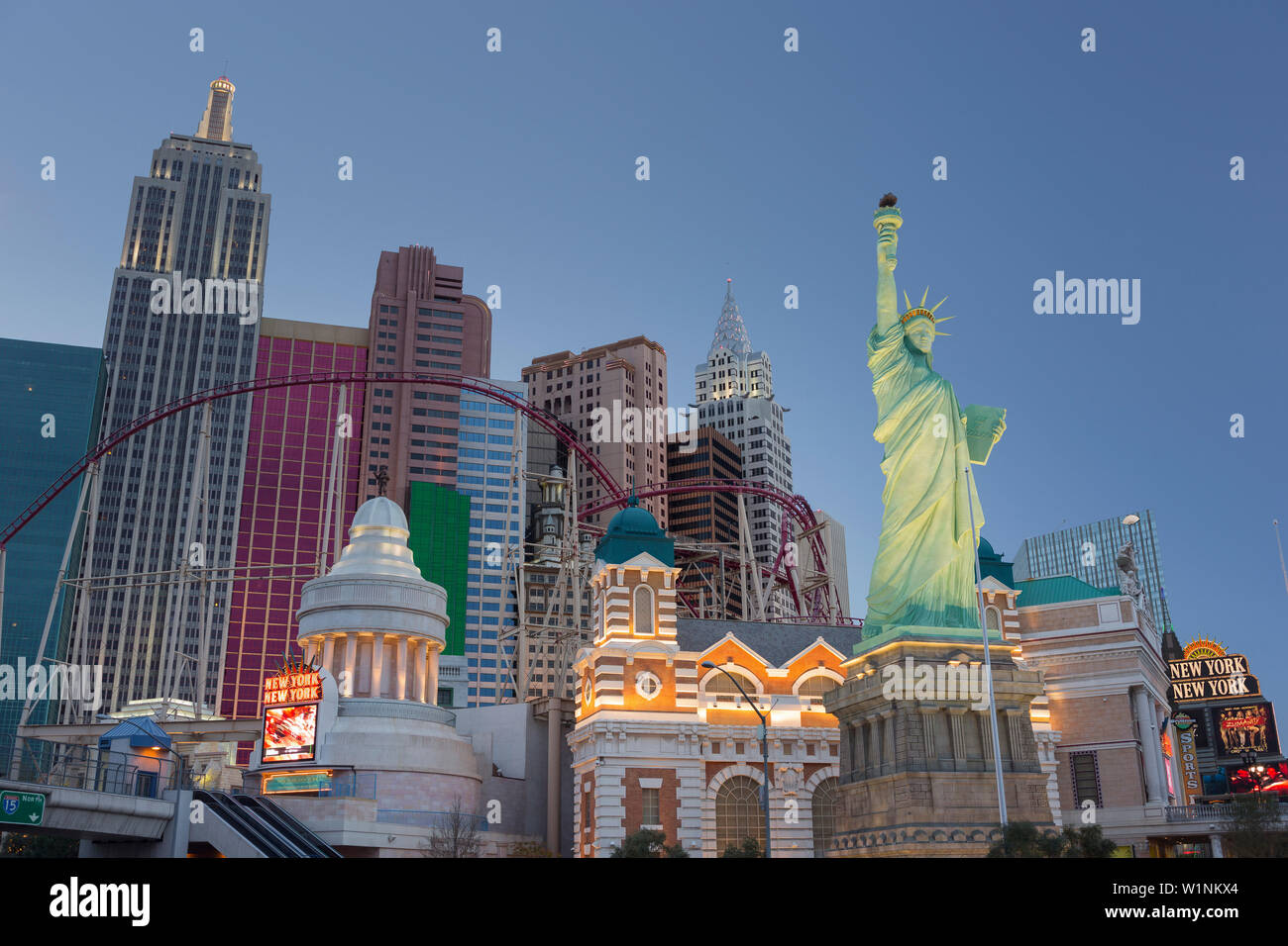 New York New York Hotel, Strip, Las Vegas Boulevard, Las Vegas, Nevada, USA Stockfoto