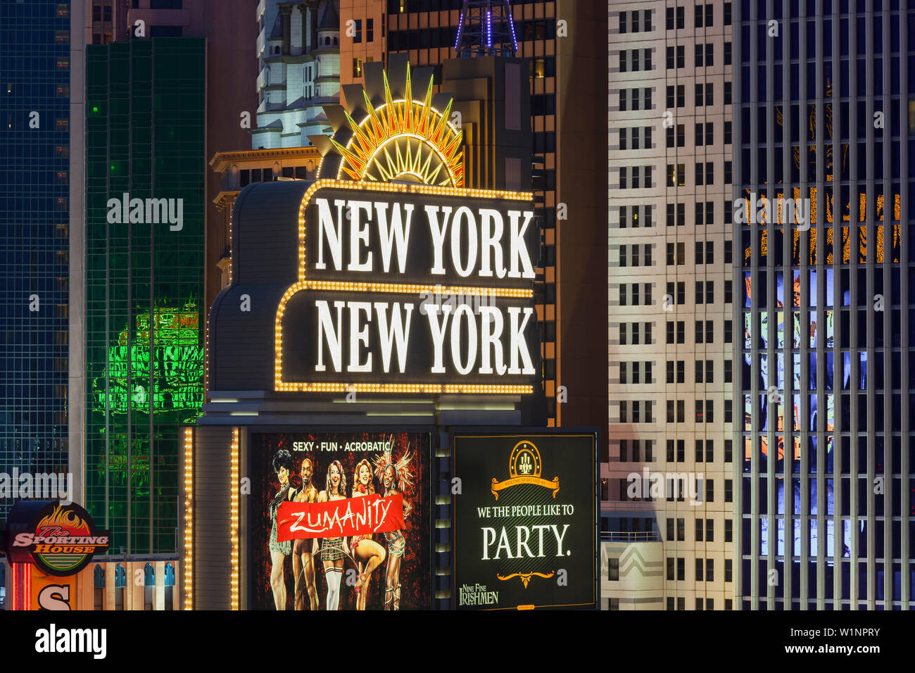 New York New York Hotel, Strip, Las Vegas Boulevard South, Las Vegas, Nevada, USA Stockfoto