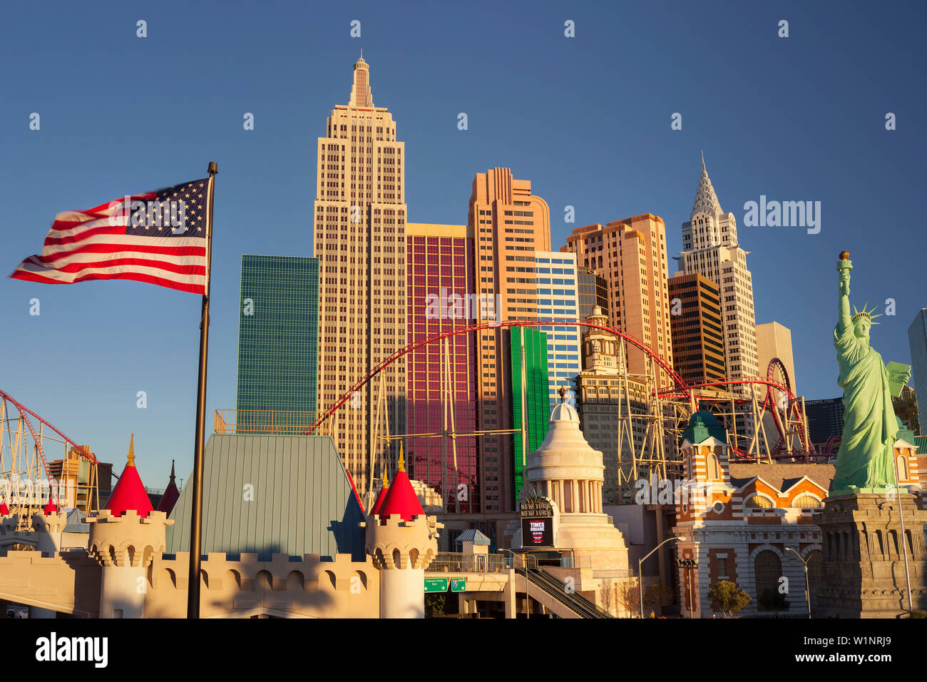 New York New York Hotel, Strip, Las Vegas Boulevard South, Las Vegas, Nevada, USA Stockfoto