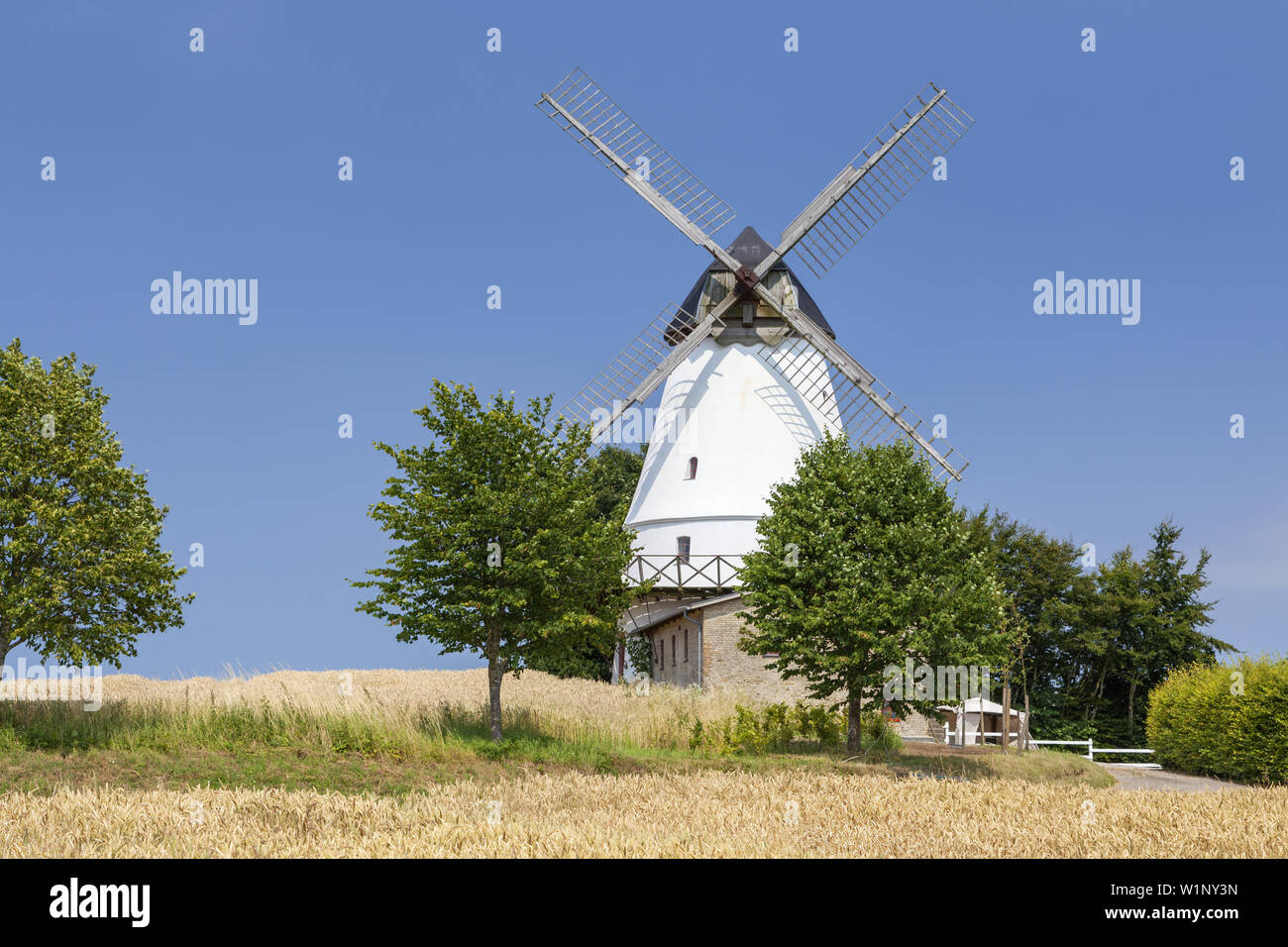 Lundsgardsmark Windmühle in der Nähe von Sønderborg, Süddänemark, Dänemark, Skandinavien, Nordeuropa Stockfoto