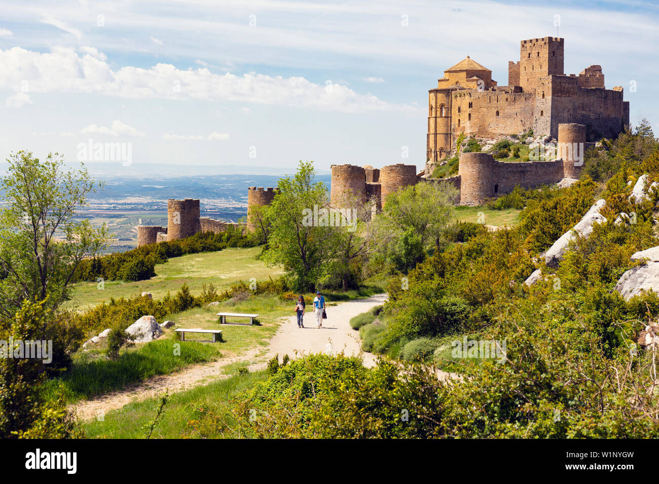 Loarre Loarre, Schloss, in der Nähe der Provinz Huesca, Aragón, Spanien. Die romanische Burg ist unter Spaniens älteste, dating, die meist aus dem 11. und 12. Cen Stockfoto