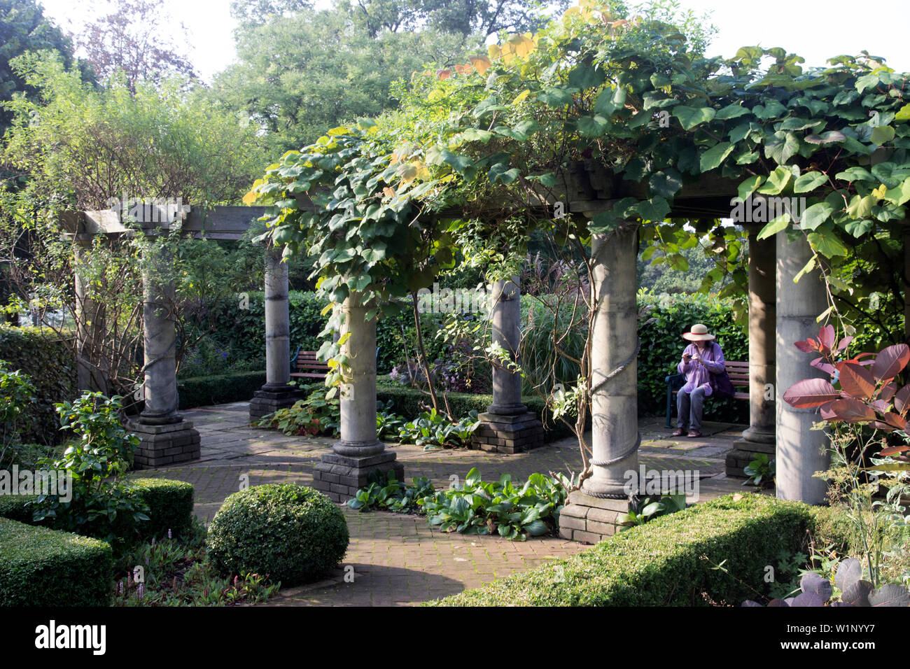 Der Belle Vue Park, Newport, South Wales, ist ein großer viktorianischer Park im Cadw/ICOMOS Register of Parks and Gardens of Special Historic Interest in Wales Stockfoto