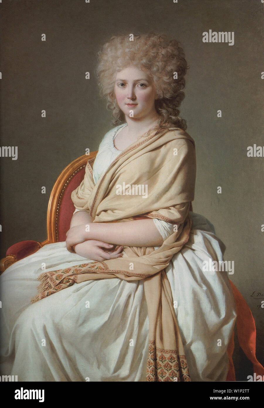 Jacques-Louis David - Portrait Anne Marie Louise Thelusson Comtesse Sorcy 1790 Stockfoto