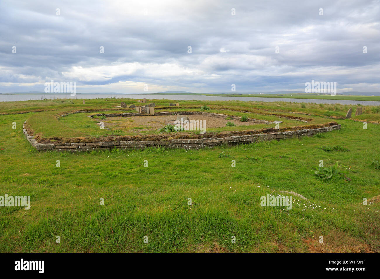 Blick auf die rekonstruierte Neolithischen Dorf Barnhouse Mainland Orkney ruiniert Stockfoto