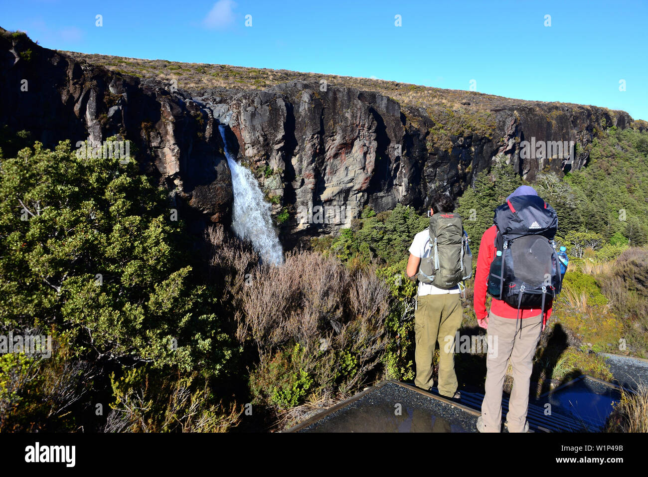 Taranki fällt, Tongariro National Park, North Island, Neuseeland Stockfoto
