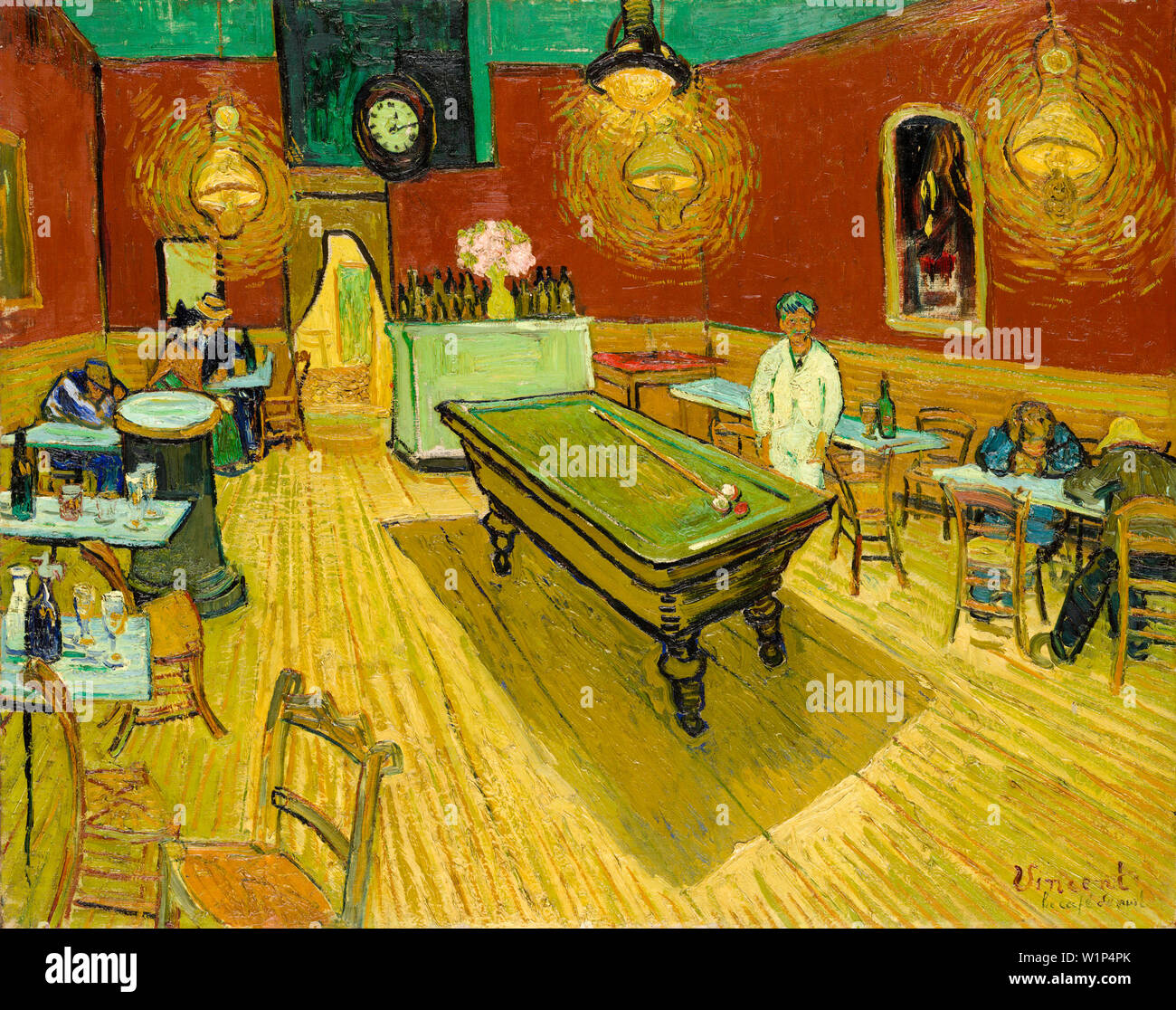 Vincent Van Gogh, der Nacht Café, Malerei, 1888 Stockfoto