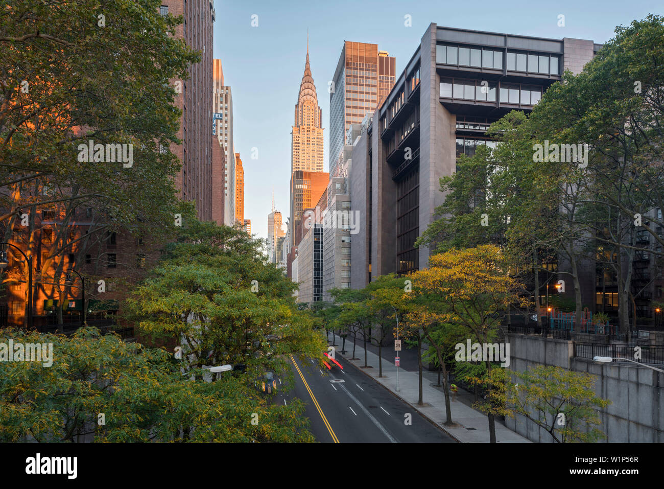 Chrystler Gebäude von der 42th Street, Manhattan, New York City, New York, USA Stockfoto