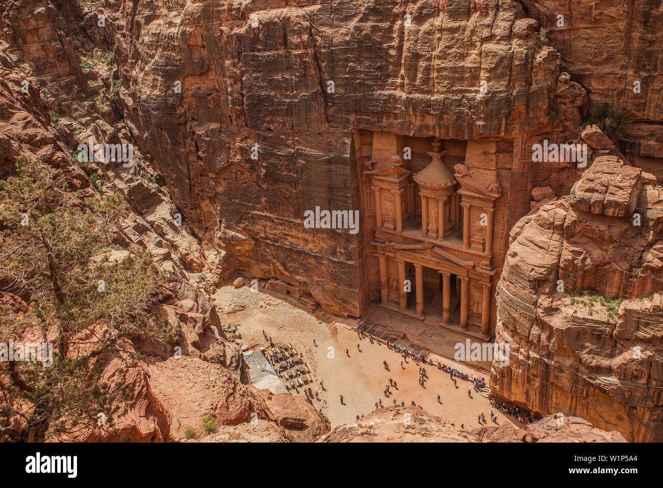 Archäologische Stadt Petra in Jordanien, Asien Stockfoto