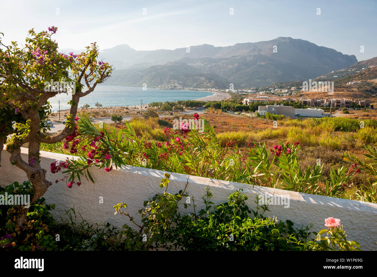 Landschaft mit Bergdörfern, Plakias, Kreta, Griechenland, Europa Stockfoto