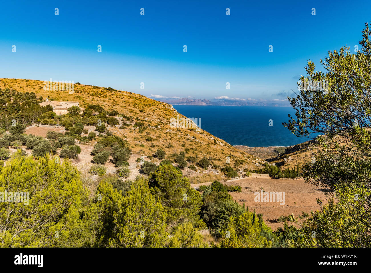 Berge und Klippen zwischen Betlem und Arta, Mallorca, Balearen, Spanien Stockfoto