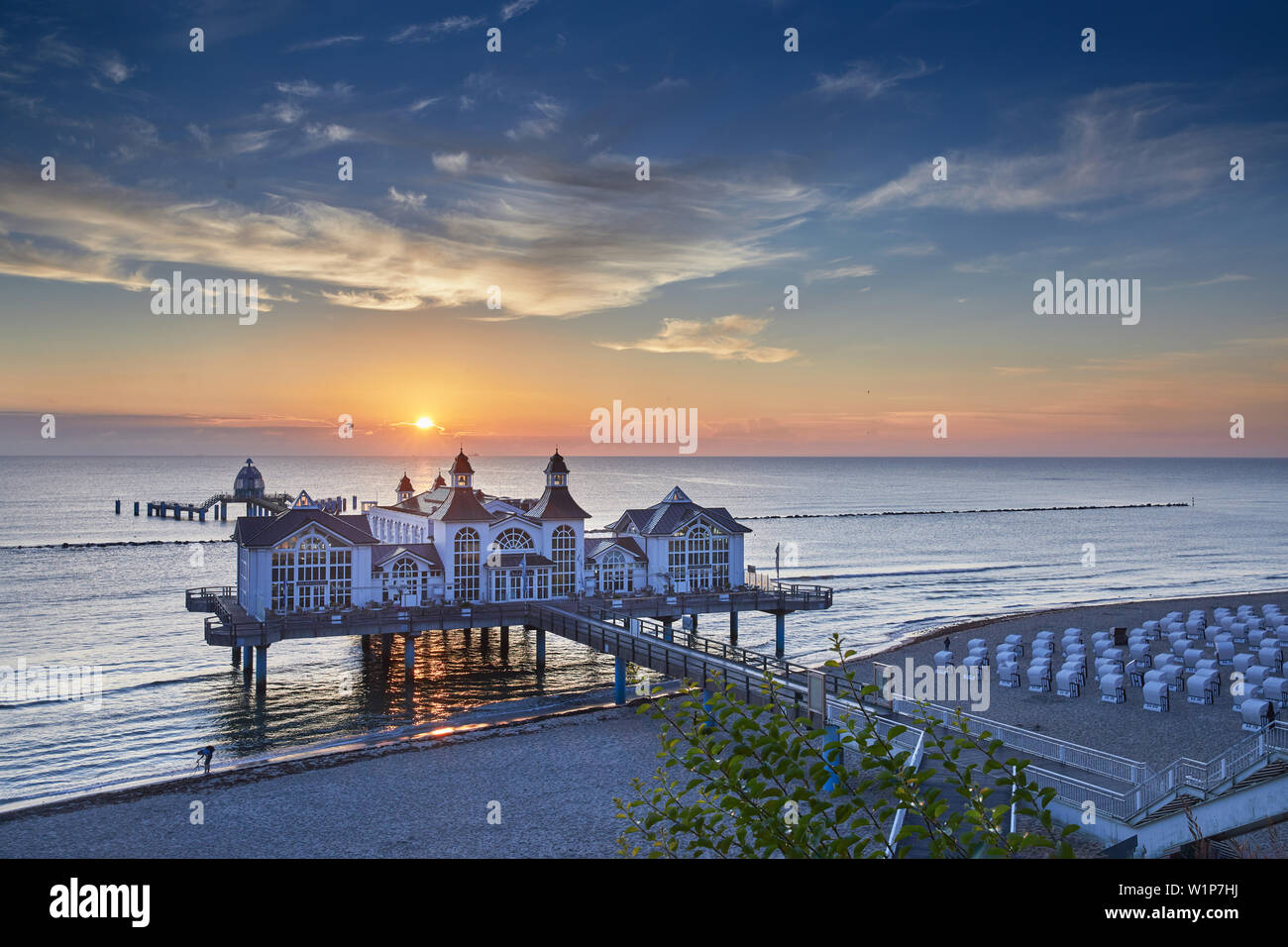 Küste der Ostseeinsel Rügen Seebrücke Sellin, Deutschland Mecklenburg-Vorpommern Stockfoto