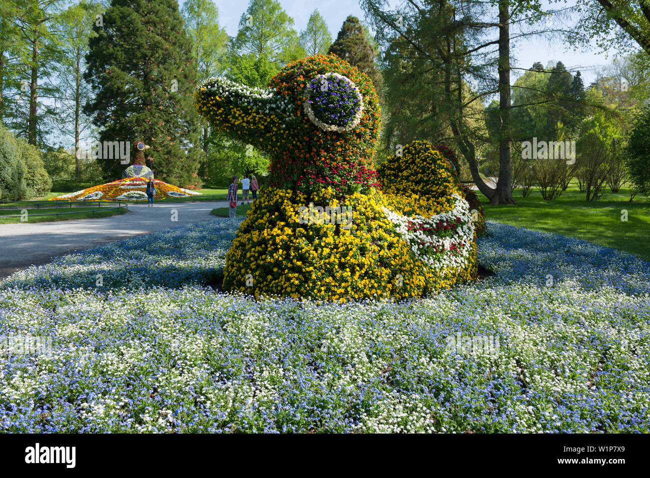 Blume Skulptur, Insel Mainau, Bodensee, Baden-Württemberg, Deutschland Stockfoto