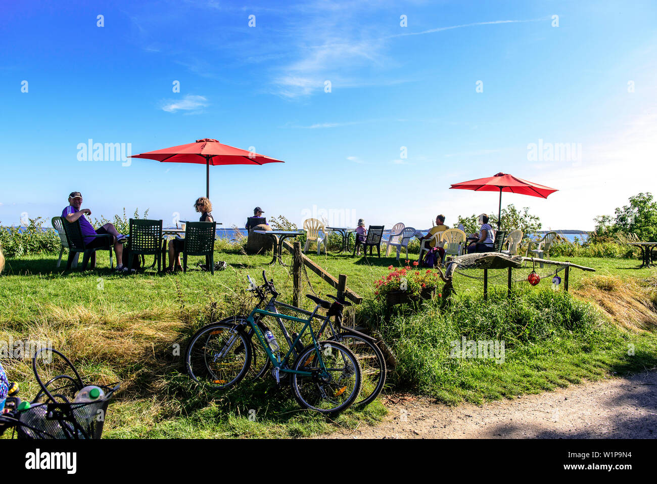 Cafe in Goor in der Nähe von Kap Arkona, Ostseeküste, Mecklenburg-Vorpommern Deutschland Stockfoto