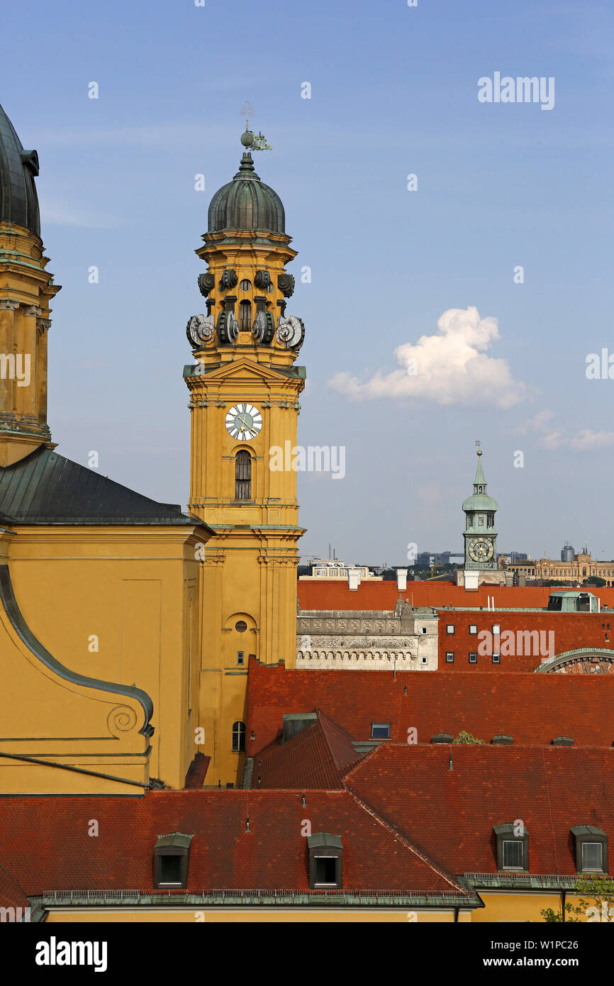 Theatinerkirche St. Kajetan, Altstadt, München, Oberbayern, Bayern, Deutschland Stockfoto