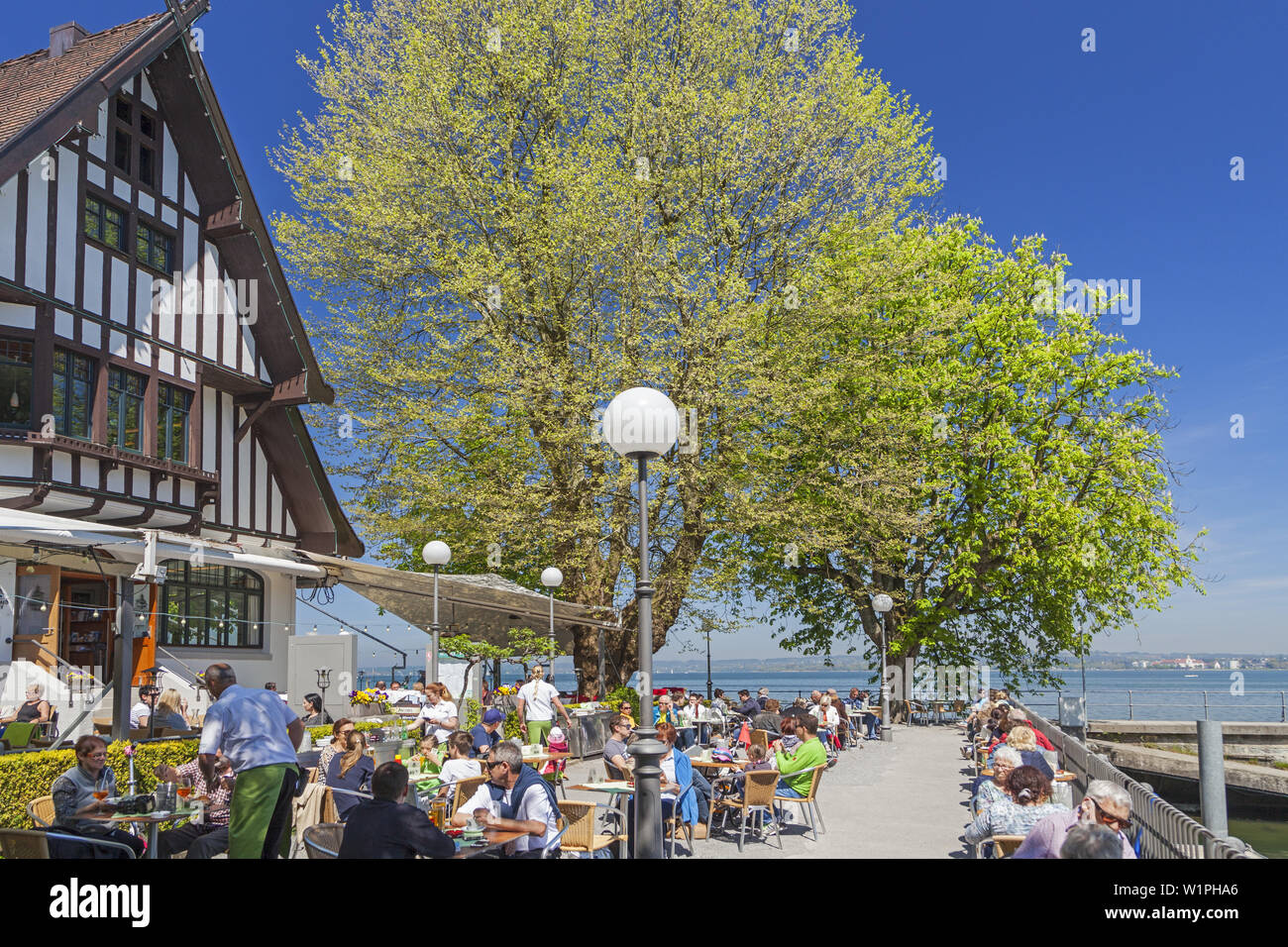 Restaurant Wirtshaus am See in Bregenz am Bodensee, Vorarlberg, Österreich Wetsern, Österreich, Europa Stockfoto