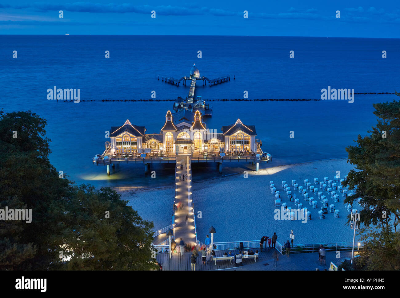 Küste der Ostseeinsel Rügen Seebrücke Sellin, Deutschland Mecklenburg-Vorpommern Stockfoto