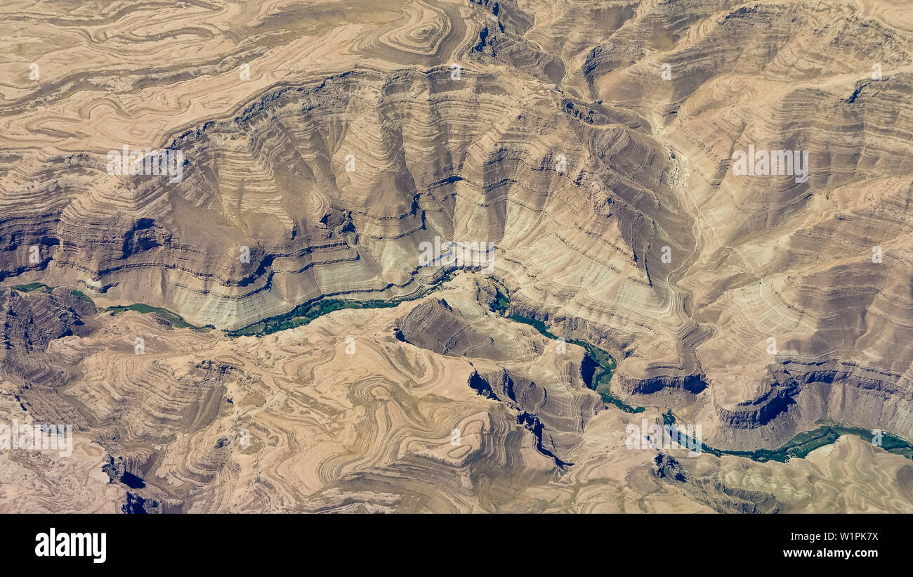 Tiefe Schlucht in den Highlands von Afghanistan Stockfoto