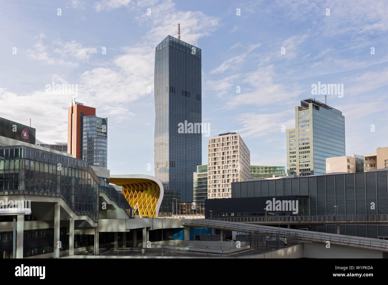 Andromeda Tower, Meliá Tower, Bruno Kreisky Park, 22. Donau, Stadt, Wien, Österreich Stockfoto