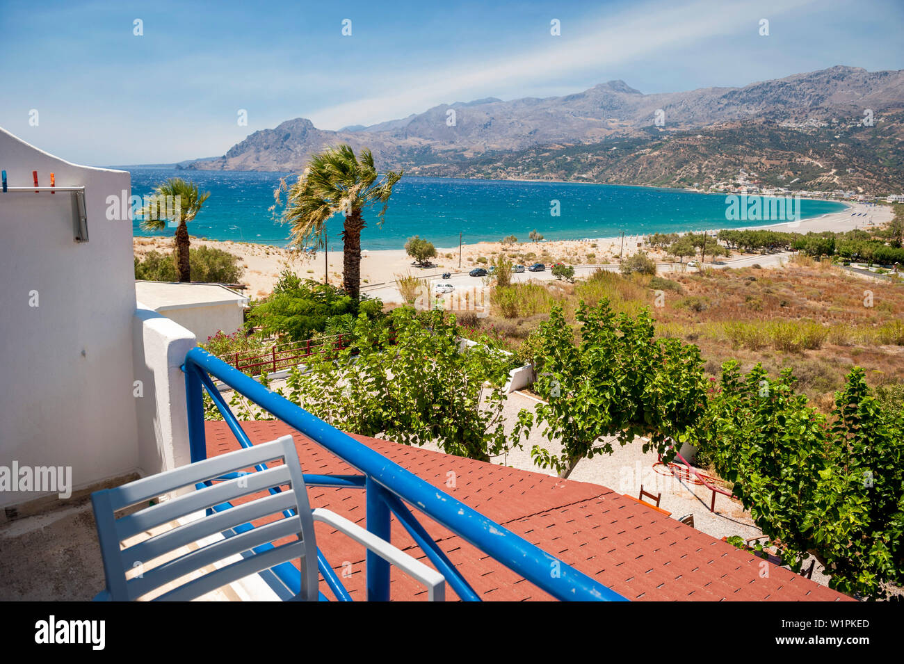 Küstenlandschaft mit Meerblick, Plakias, Kreta, Griechenland, Europa Stockfoto