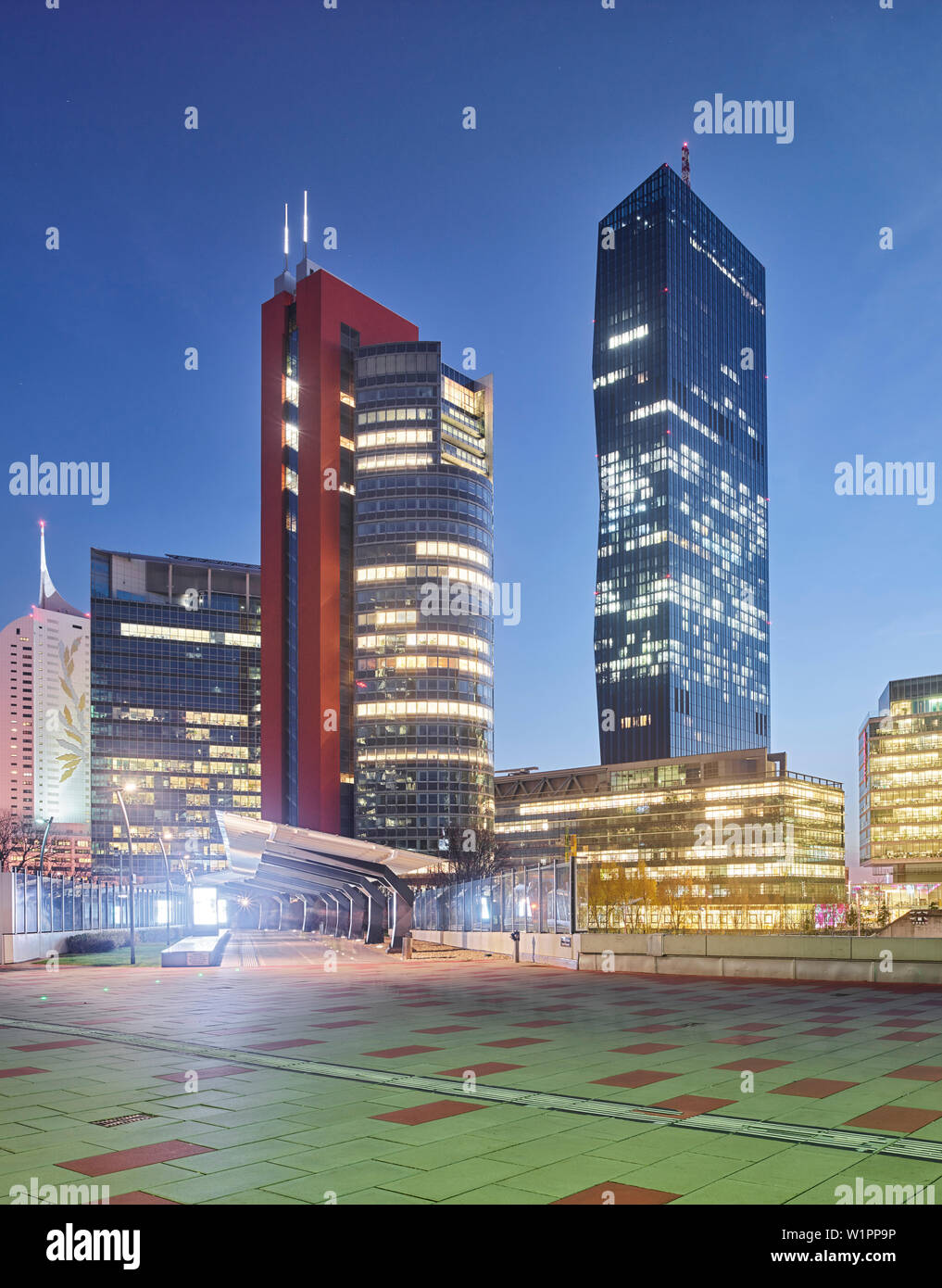 Andromeda Tower, Meliá Tower, Bruno Kreisky Park, 22. Donau, Stadt, Wien, Österreich Stockfoto