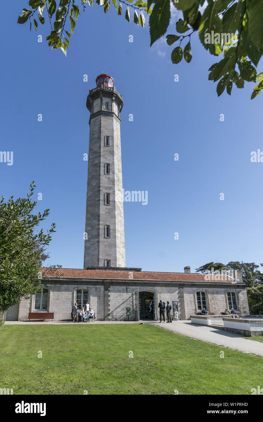 Phare des Baleines, Leuchtturm, Ile de Re, Nouvelle-Aquitaine, Französisch westcoast, Frankreich Stockfoto