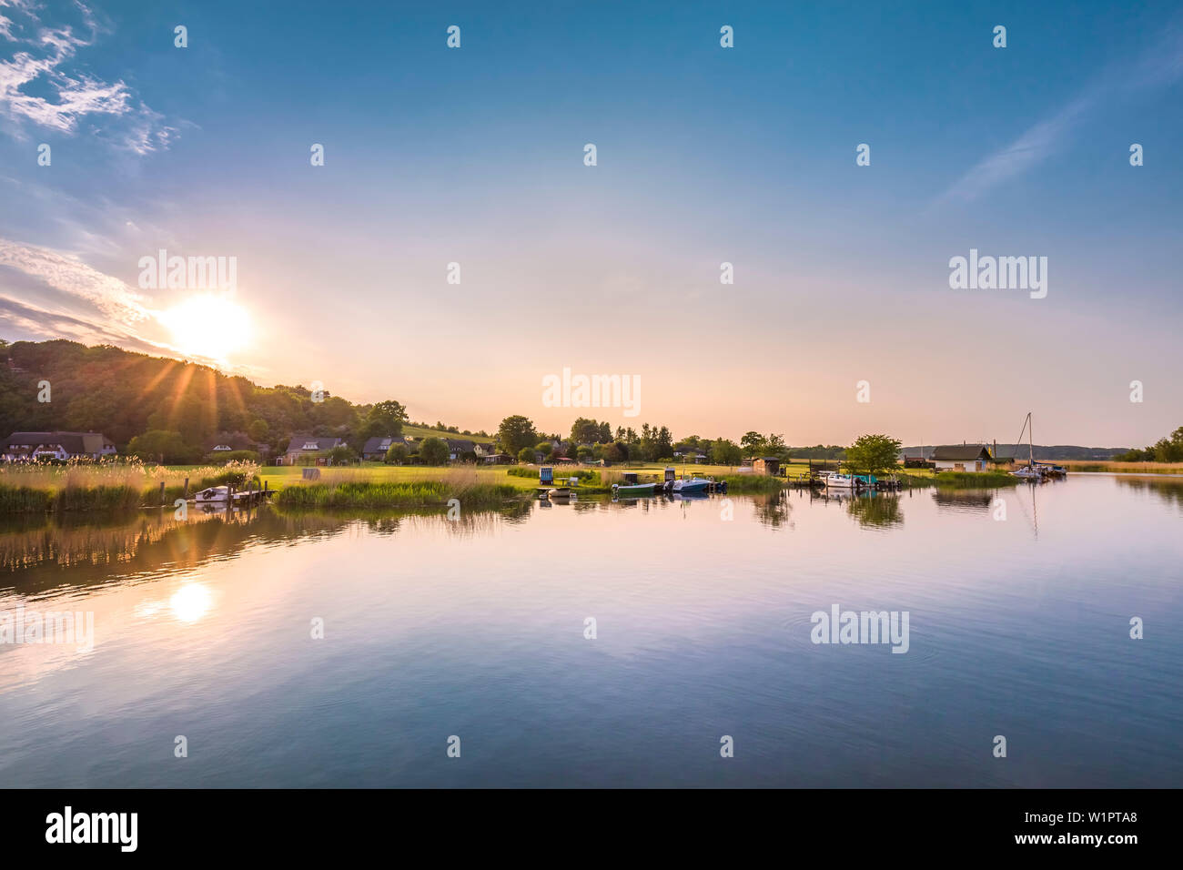 Sun, Ansicht von Baabe, Moritzdorf, Insel Rügen, Mecklenburg-Vorpommern, Deutschland Stockfoto
