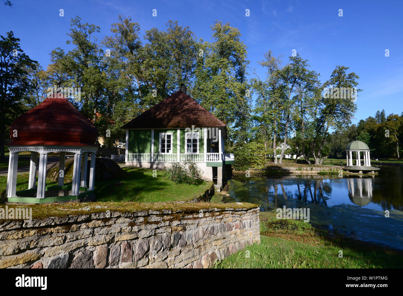 Im Park des Landhauses Palmse, Lahemaa Nationalpark, Estland Stockfoto