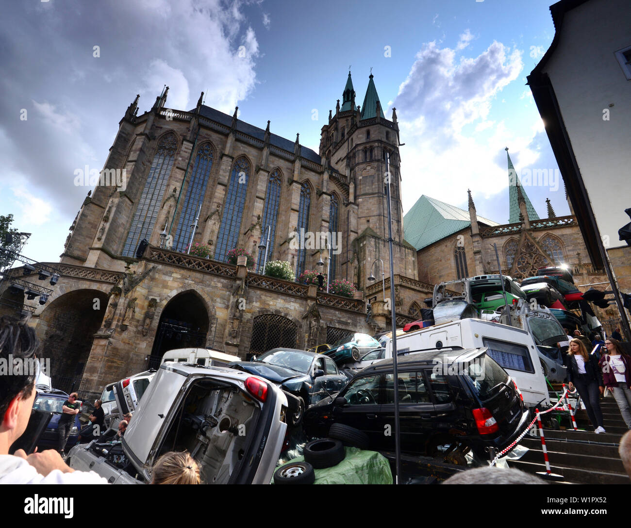 Festival in der Kathedrale statt, Erfurt, Thüringen, Eastgermany, Deutschland Stockfoto