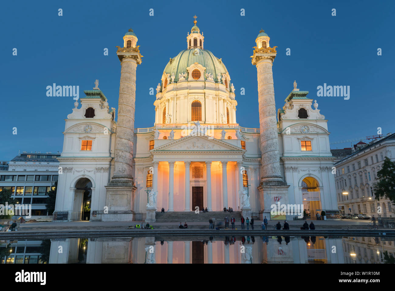 Karlskirche Karlsplatz, 4.Bezirk Wieden, Wien, Österreich Stockfoto