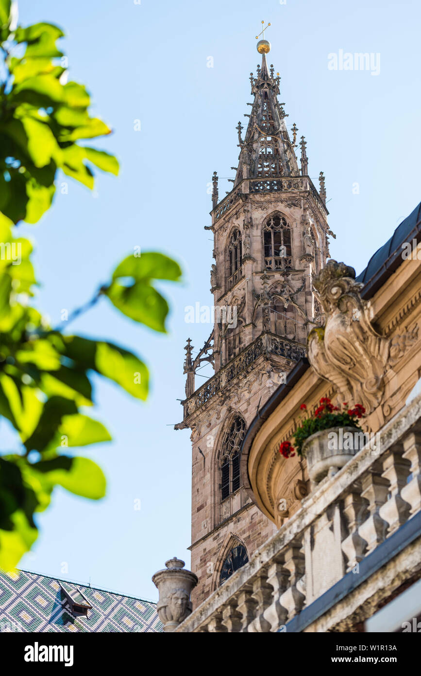 Die Kathedrale in der Altstadt, Bozen, Südtirol, Italien Stockfoto