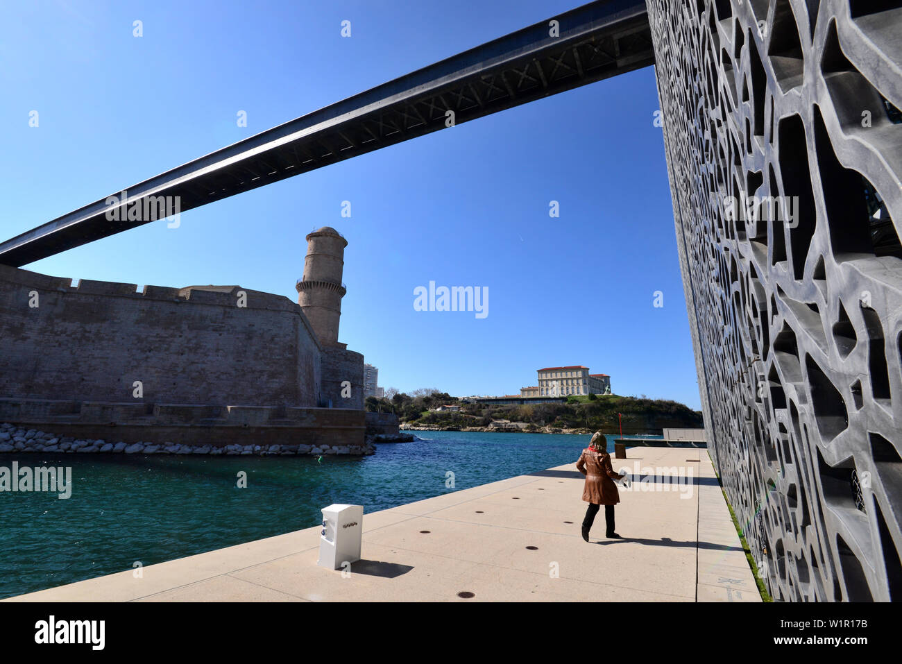 Museum der Zivilisation et Mediterranee in Port Maritime, Marseille, Provence, Frankreich Stockfoto