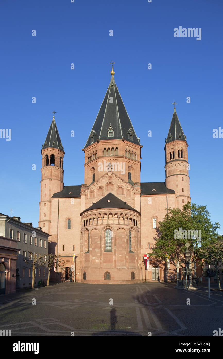 Kathedrale in der Altstadt von Mainz, Rheinland-Pfalz, Deutschland, Europa Stockfoto