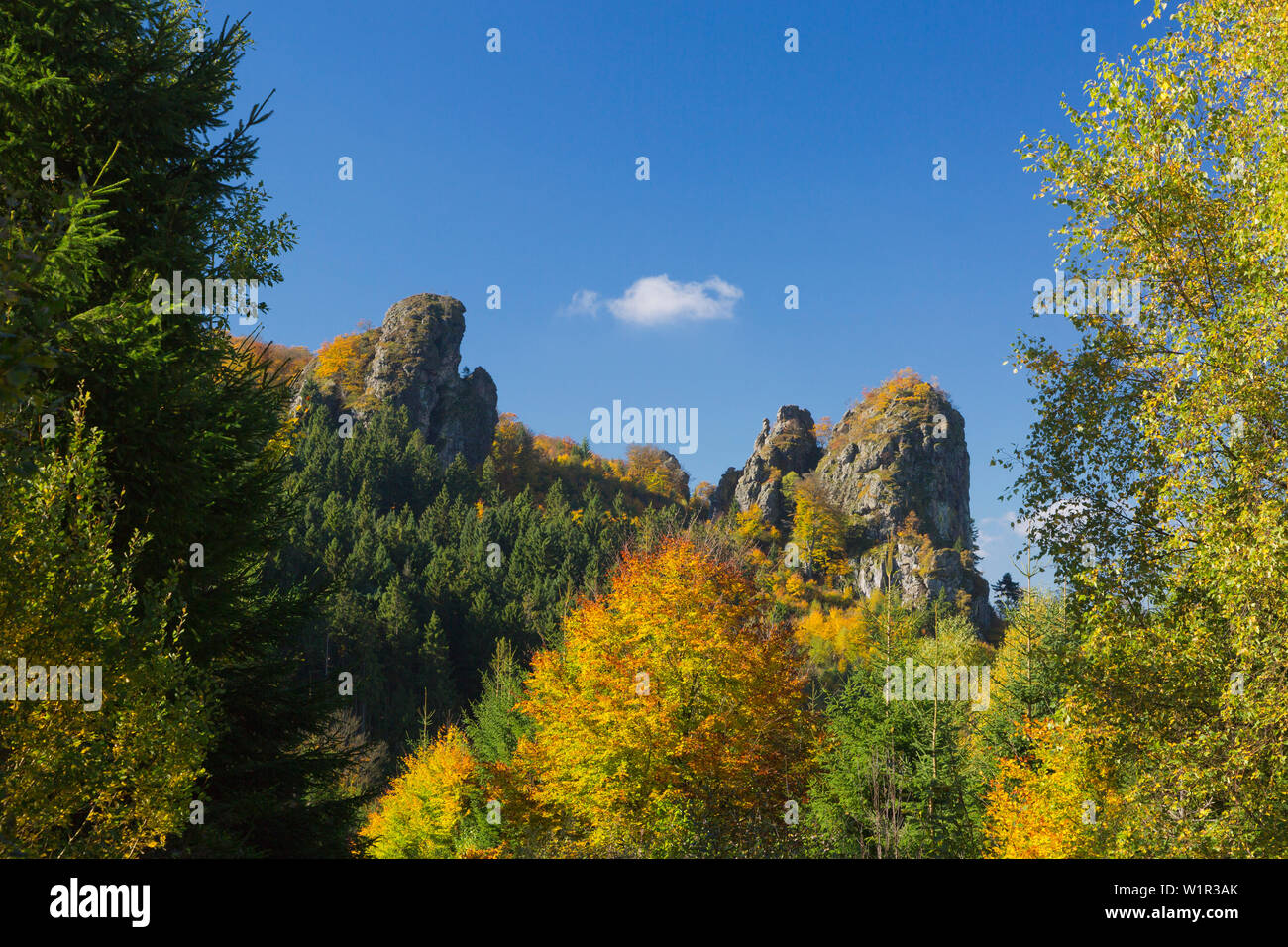 Bruchhauser Steine, in der Nähe von Olsberg, Rothaarsteig, Rothaargebirge, Sauerland, Nordrhein-Westfalen, Deutschland Stockfoto