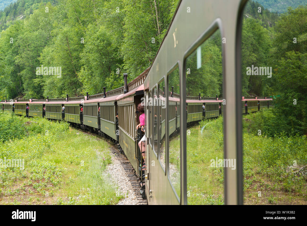 White Pass Yukon Route nördlich von Skagway, Alaska, USA Stockfoto